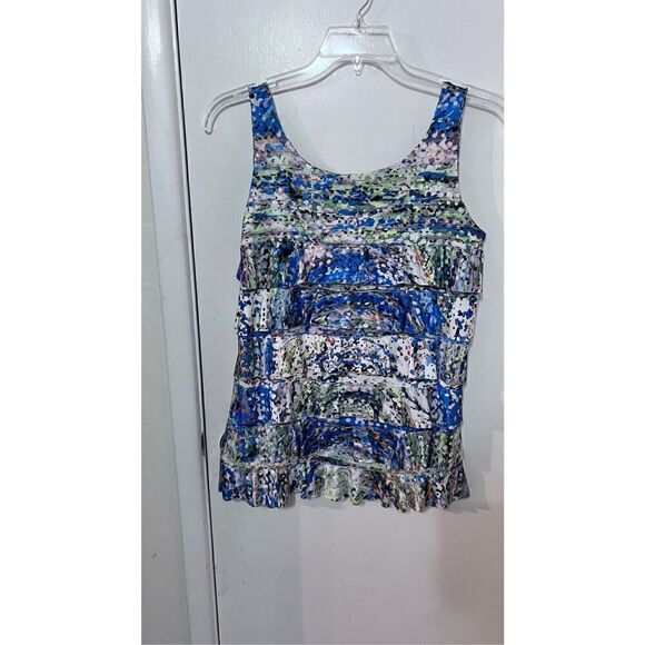 MELY NEW YORK RUFFLE TANK WOMENS SIZE M - Picture 4 of 7